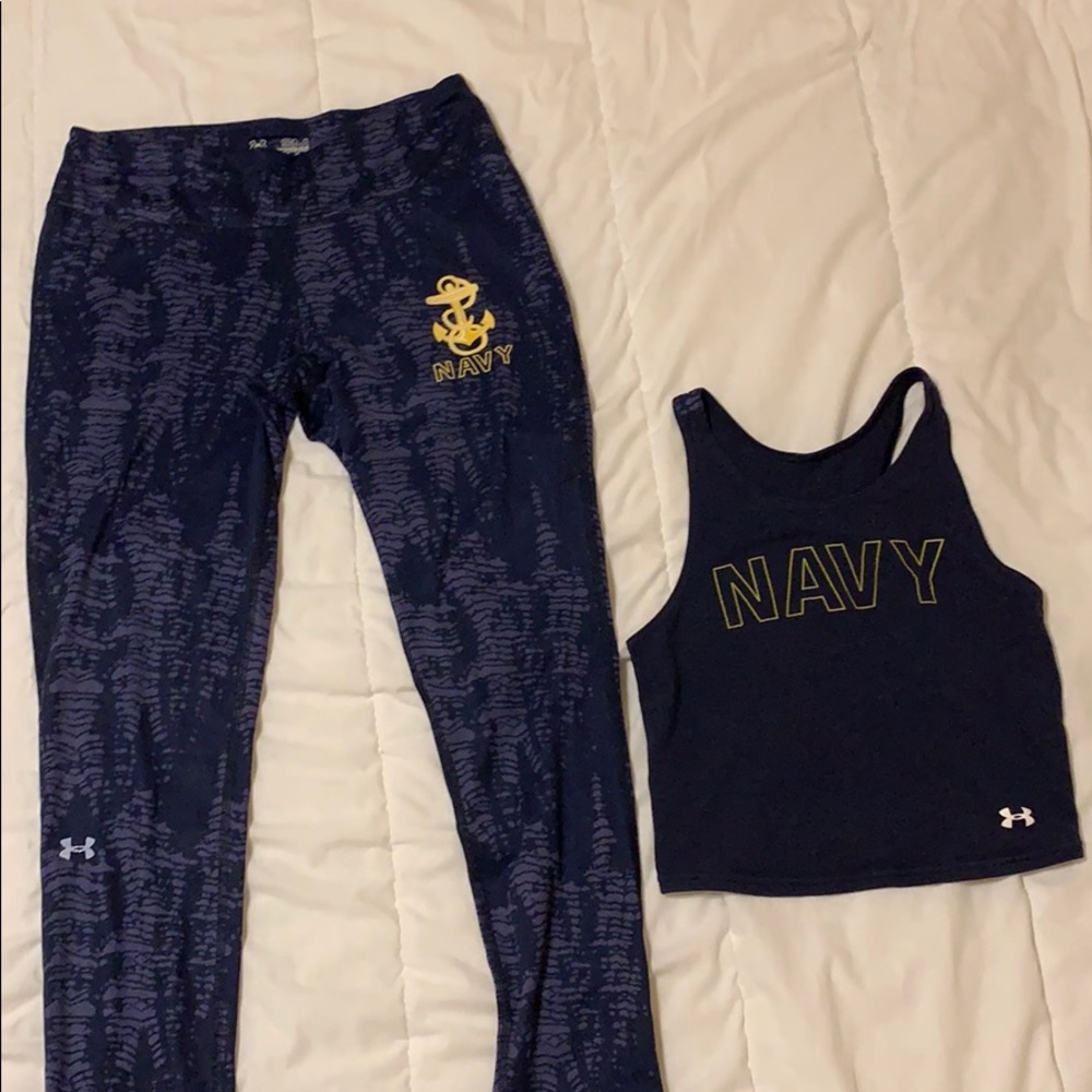 Under Armour x Navy Heat Gear Workout Set!
